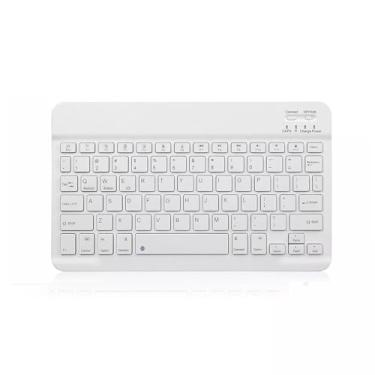 Imagem de Teclado Sem fio, Mini Teclado Bluetooth Portátil Recarregável para Apple iPad iPhone Samsung Tablet Telefone Smartphone iOS Android Windows (Branco)