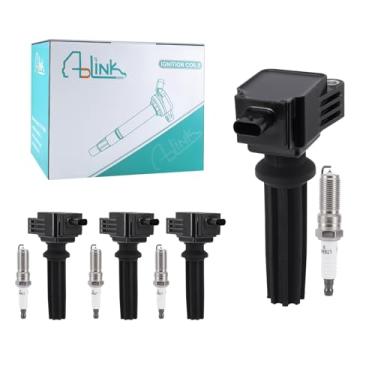 Imagem de AULINK Conjunto De 4 Bobinas De Ignição Uf670 E Velas De Ignição Ltr6Bhx Para Ford Edge Escape Explorer Focus Fusion Taurus, Land Rover Range Rover Evoque Discovery Sport, Lincoln Mkc Mkt Mkz, Jagua