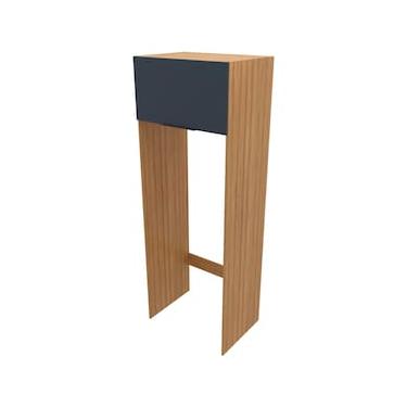 Imagem de Armário para Geladeira Bartira Cristal com Lateral, 1 Porta e 80cm de largura - Lâmina Mel/Azul Royal