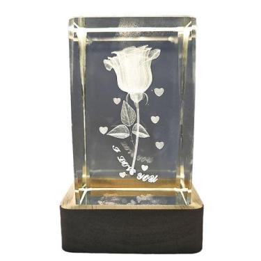 Imagem de Luminária Led Decorativa Cristal Enfeite Mesa Casa Luxo Presentes Cria