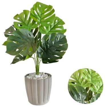 Imagem de Costela de Adão Artificial Com Vaso Polietileno Decorativo - PlantaImp