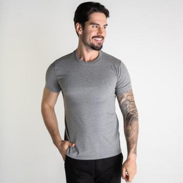 Imagem de Camiseta Acostamento Casual Mescla Grafite-Masculino