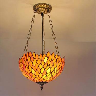 Imagem de OUFULA Luminária pendente contemporânea de vidro colorido americana retrô criatividade sala de estar restaurante quarto hotel villa corredor café lustre LED (R D29CM)