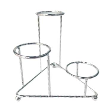 Imagem de Kuntesetty de vidro Ball Schets Metal Stand Stand Collections Seat segura 3 bolas de base rack base para decoração de mesa de casamento , Prata