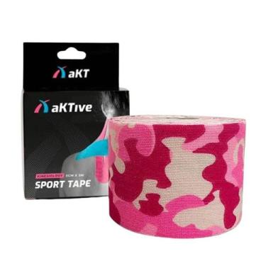 Imagem de Fita Tapping Pós Cirúrgia Bandagem Elástica 5x5cm - Aktive, Rosa camuf