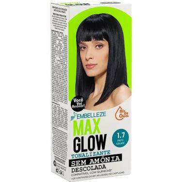Imagem de Tonalizante Vegano MaxGlow Descolada Preto Azulado 1.7 Embelleze