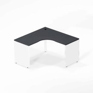 Imagem de Estação de Trabalho Pé Painel P25 Pandin 1,45x1,45 M Grafito e Branco