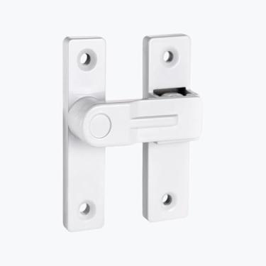 Imagem de Fecho flip trava para segurança doméstica design minimalista portas deslizantes de 180 graus portões celeiros garagens cercas galpões janelas e armários (branco)