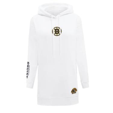 Imagem de Vestido feminino NHL clássico de chenille escovado nas costas com capuz felpudo francês