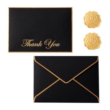 Imagem de Envelopes A7 de 250 g, pacote de 12 x 19 cm, para cartões de 12 x 18 cm, autovedação, perfeito para casamentos, convites, fotos, formatura, chá de bebê | Papel grosso de luxo | 14 x 19 cm (preto)