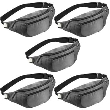 Imagem de Pochete transversal, bolsa de cintura de grande capacidade com bolsos ocultos com zíper, alça ajustável, pochete impermeável, tecido Oxford, bolsa de cinto de viagem para compras ao ar livre, viagens