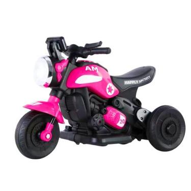 Imagem de Mini Moto Elétrica Infantil 6V com Som e Música Unitoys, Rosa