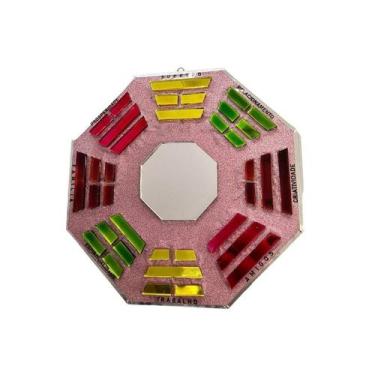 Imagem de Baguá Feng Shui Vidro Colorido Rosa Octogonal 16 cm - Lua Mística - 10