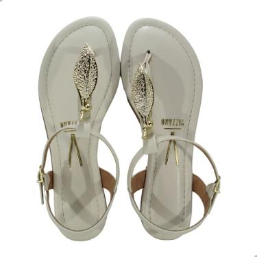 Imagem de Sandália Rasteira Feminina Vizzano Pelica Branco Off