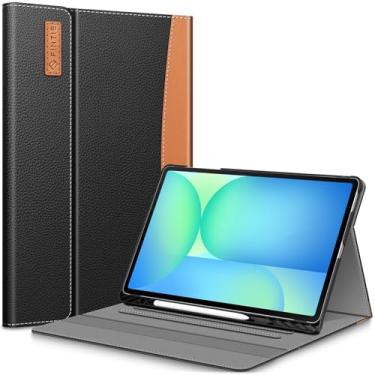 Imagem de Fintie Capa para Samsung Galaxy Tab S10 FE Plus 13,1 polegadas modelo 2025 (SM-X620/X626) com suporte de caneta S integrado, carteira de vários ângulos com bolso hibernar/despertar automático, preta
