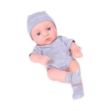Imagem de Boneca Reborn de Silicone Mini 20cm - Corpo Inteiro Macio para Meninas