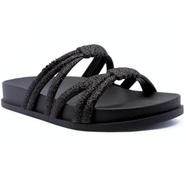 Imagem de Papete Zaxy Pose Nó Glitter Feminino - Preto - 33/34