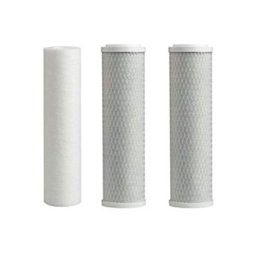 Imagem de CFS Pacote com 3 kits de filtro de substituição inclui cartuchos de bloco de sedimentos e carbono compatíveis com sistemas de água Olympia, modelos OROS-50, OROS-80 - filtragem de água de 3 estágios -