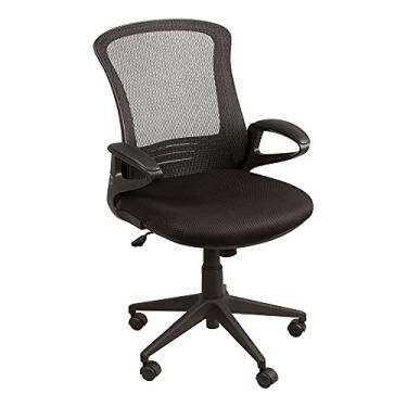 Imagem de Norwood Commercial Furniture NOR-IAH3006N-SO Cadeira de escritório de malha com encosto de assento dobrável, 104-111 cm de altura, 68 cm de largura, 66 cm de comprimento, preta
