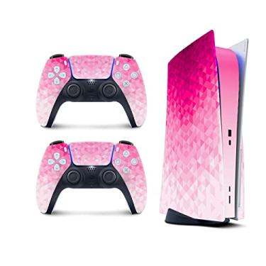 Imagem de TACKY DESIGN PS5 Pink Skin for PlayStation 5 Console and 2 Controllers, Pink skin Vinyl 3M Decal Stickers Full wrap Cover (Disk Edition)