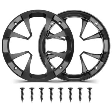 Imagem de NuIth Grade de subwoofer oca para alto-falante de áudio automotivo de 16,5 polegadas, capa de alto-falante universal de 16 cm, protetor de plástico com parafusos para subáudio DIY