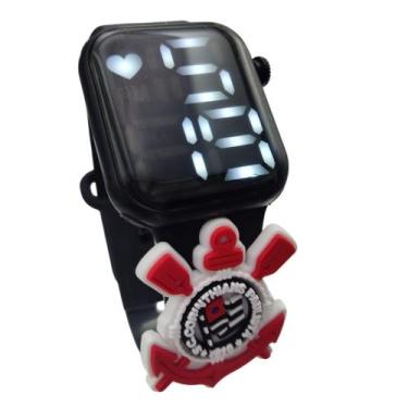 Imagem de Relógio Infantil Digital Poderoso Timão Corinthians-Preto - Smactudo