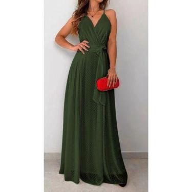 Imagem de Vestido De Noiva Civil Longo Para Casamento Com Cinto - Casual Dress, 