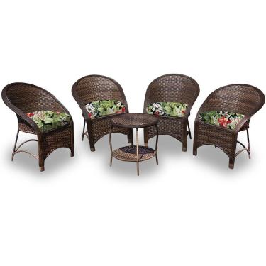 Imagem de Conjunto 4 Poltronas + 1 Mesa Centro - Saquarema