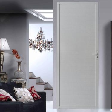 Imagem de Porta De Alumínio Lambril 210X100Cm Lado Direito Branco