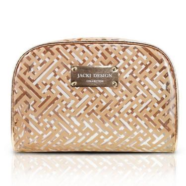 Imagem de Necessaire Retangular Diamantes Jacki Design Dourado