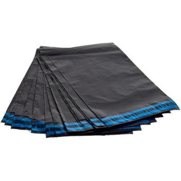 Imagem de Kit 100 unidades Embalagem Segurança CINZA Saco Plástico Correio 40X50