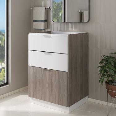 Imagem de Gabinete Para Banheiro Com Base Blu 60cm Sem Lavatório Grigio