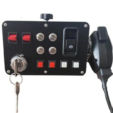Imagem de Obokidlyamor Simulator American Truck Button Box For G27/G29/G920/G923 With Mic PTT Microphone;PC 16 Customizable Button Central Control Box ATS/ETS2 for MOZA R3/R5/R9/R12 Base