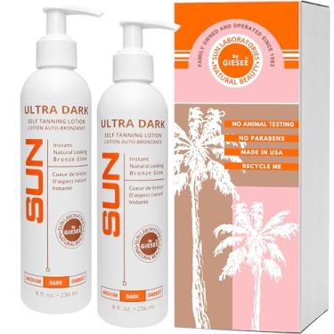 Imagem de Sun Laboratories by Giesee Loção Autobronzeadora Ultra Escura Giesee, Pacote Com Dois 240 Ml - Loção, Bronzeador E Protetor Solar Instantâneo, Tamanho Viagem