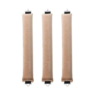 Imagem de LNAZCNZ Modelador De Cachos Sem Calor Para Uso Noturno, Jumbo, Flexível E Cetim Dormir, Macio Todos Os Tipos Cabelo, Cor Cáqui, Pacote Com 3