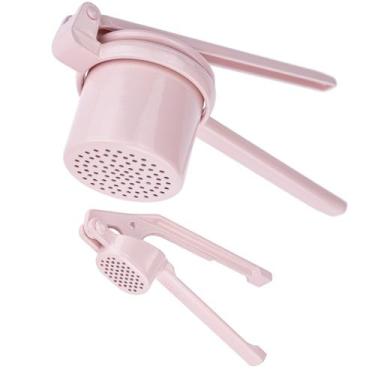 Imagem de Kit Espremedor de Batata e Alho Rosa Weck