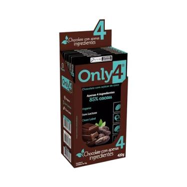 Imagem de Kit com 6 Tabletes de Chocolate 85% Cacau de 70g cada - Only4