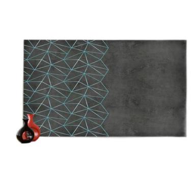 Imagem de Papel De Parede Concreto Linhas Azul Turquesa 3,5M Kkt271 - Você Decor