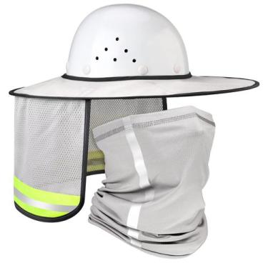 Imagem de Hard Hat, proteção de pescoço e polaina de pescoço, bandana, chapéu de