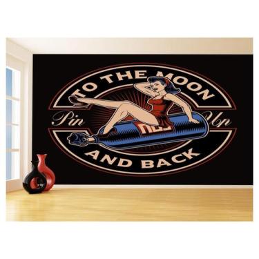 Imagem de Papel De Parede 3D Carro Antigo Hot Rod Pin Up 3,5M Cxr97 - Você Decor