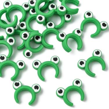 Imagem de UR URLIFEHALL 20 contas de silicone sapo meias redondas de borracha animal espaçadoras para pulseiras, joias, faça você mesmo, canetas artesanais decorativas