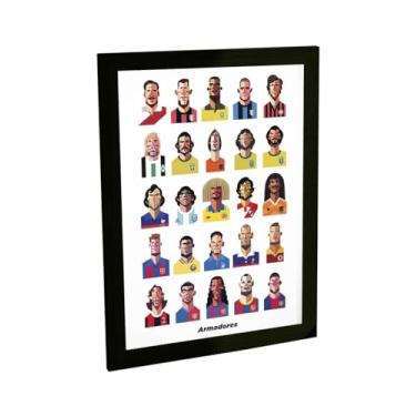 Imagem de Quadro Decorativo Futebol Grandes Armadores Ilustração Decoração Poster Quarto Sala