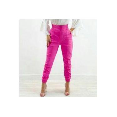 Imagem de Calça feminina jogger bengaline lastex na cintura 2 botões - Filó Moda