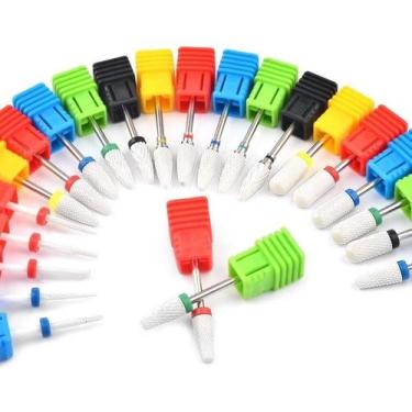 Imagem de Kit 5brocas Cerâmica Profissional Unha Gel Fibra Acrigel +br - Sou Mai