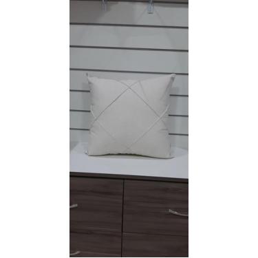 Imagem de Almofada  45 x45 trabalhada e lisa - Divan interiores, bege 