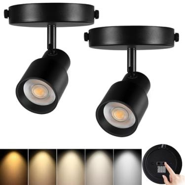Imagem de AIBISOD Pacote Com 2 Holofotes De Teto Led Embutidos Para Ambientes Internos, Luzes Direcionais Ajustáveis E Reguláveis 10 W, 5 Cores 2700K A 6000K, Cri90, Luminária Destaque Interna Brilhante Sem C