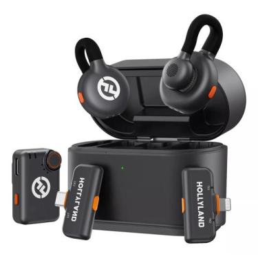 Imagem de Microfone Hollyland Lark M2s Ultimate Combo Sem Fio Preto