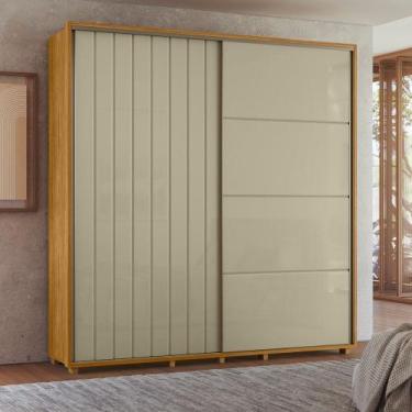 Imagem de Guarda-Roupa Casal 2 Portas de Correr 100% Mdf com Pés Monet - Madetec