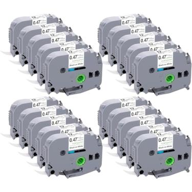 Imagem de YUANQIMM Pacote com 20 TZe-231 TZe231 TZ231 compatível com fita adesiva Brother 12 mm 0,47 para impressora PTouch PTD220 PTD610BT PT-D410 PT-P710BT PTH110, 1/2 polegada x 26,2 pés