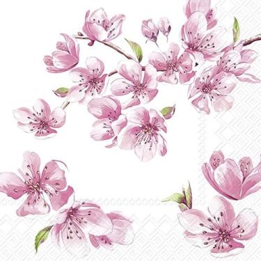 Imagem de Guardanapo para Decoupage Ihr 33x33 Flor Sakura Rosa C/ 20 Unidade - G